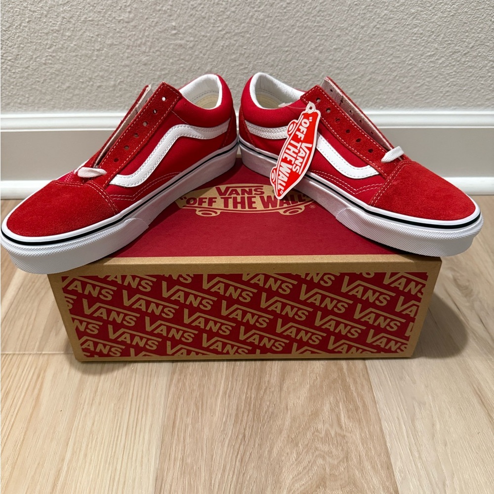 Vans Old Skool Racing Red Canvas Sneakers